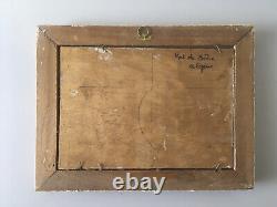 OIL ON WOOD NORTH AFRICA ORIENTALIST ALGERIA PORT OF BÔNE signed Mennella