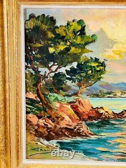 Oil On Bois Barthelemy Franco (1923-) Marine Sud De La France