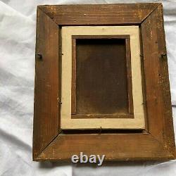 Oil On Canvas By Emile Bujon The Trumpet 19 Eme Century Frame Wood Dore No. 1