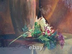 Oil On Canvas Early 20th, Sublime Bouquet Of Flowers Signed By K. Itier