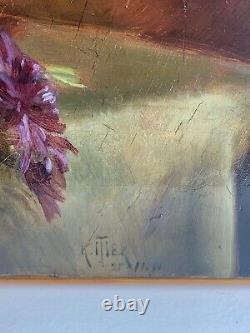 Oil On Canvas Early 20th, Sublime Bouquet Of Flowers Signed By K. Itier