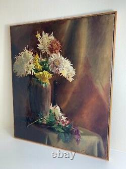 Oil On Canvas Early 20th, Sublime Bouquet Of Flowers Signed By K. Itier