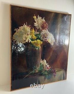 Oil On Canvas Early 20th, Sublime Bouquet Of Flowers Signed By K. Itier