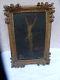 Oil On Canvas Late 16th / Early 17th Century Christ Original Carved Wood Frame