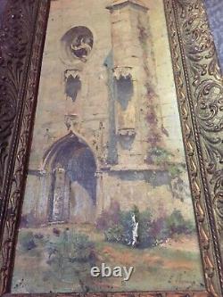 Oil On Canvas Mounted On Wood XIX Th. Ernest Victor Hareux Signed