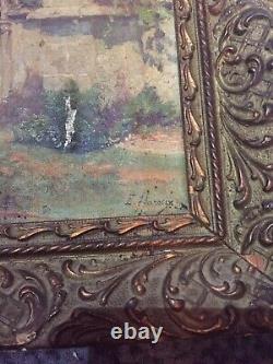 Oil On Canvas Mounted On Wood XIX Th. Ernest Victor Hareux Signed