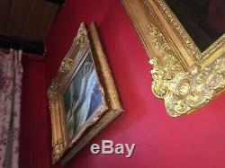 Oil On Canvas Of The Late Nineteenth Nude Female Beautiful Golden Wood Frame