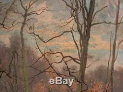 Oil On Canvas Signed Bousquet Representing An Undergrowth
