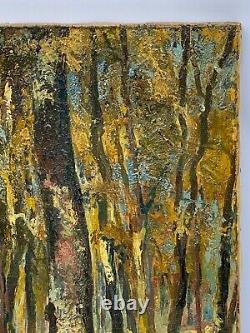 Oil On Canvas Underwood Fine XIX Eme Foret Knife Painting Sign A4021