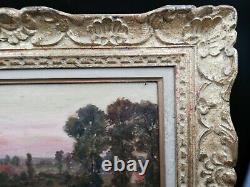Oil On Carton Signed Paris. Start Xx. Frame In Stuck And Wood