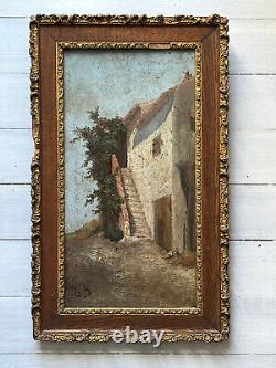 Oil On Fine Wood Xixeme Provence Monogramme