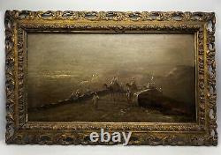 Oil On Orientalist Wood Signed Inoel 19th Century