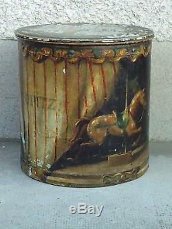 Oil On Panel Box Stool Circus Opitz Horse Manege Horse Stool Box Oil