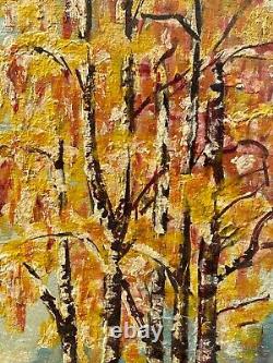 Oil On Panel By A Lebrun A The Brown Landscape Under Wood Xxeme A4458
