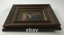 Oil On Panel Character Medieval XIX Eme Frame Wood Framer E Jacob H586