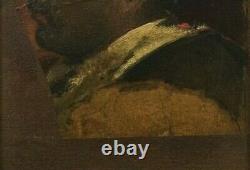 Oil On Panel Character Medieval XIX Eme Frame Wood Framer E Jacob H586
