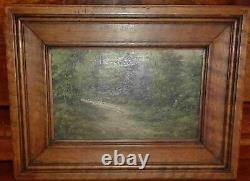 Oil On Panel Landscape Under Wood Alain Bonnaud Good Condition