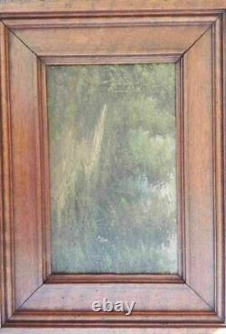 Oil On Panel Landscape Under Wood Alain Bonnaud Good Condition