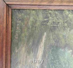 Oil On Panel Landscape Under Wood Alain Bonnaud Good Condition