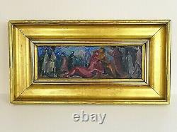 Oil On Panel Les Bacchanales Signed Gérard Locardi (1913-1994)