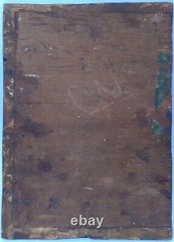 Oil On Panel Wood Barbizon Xixeme Pecheurs Riviere Underwood A4081