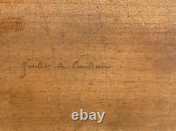 Oil On Panel Wood Theme Marin Goulet De Conleau XIX Eme B1063