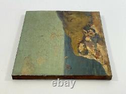 Oil On Panel Wood Theme Marin XIX Eme Island D Arz Inscription B1060