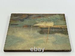 Oil On Panel Wood Theme Marin Xixeme Almost Ile De Conleau D98 B1069