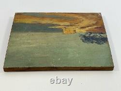 Oil On Panel Wood Theme Marin Xixeme Berder Island B1058