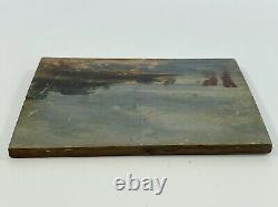 Oil On Panel Wood Theme Marin Xixeme Ile De Boedic B1062