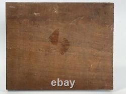 Oil On Panel Wood Theme Marin Xixeme Landscape Brittany D97 Inscrption B1070