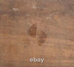 Oil On Panel Wood Theme Marin Xixeme Landscape Brittany D97 Inscrption B1070