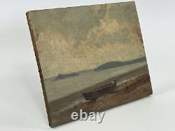 Oil On Panel Wood Theme Marin Xixeme Logoden Islands Marking D92 B1065