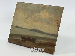 Oil On Panel Wood Theme Marin Xixeme Logoden Islands Marking D92 B1065