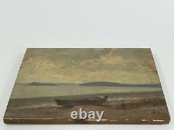 Oil On Panel Wood Theme Marin Xixeme Logoden Islands Marking D92 B1065