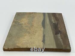 Oil On Panel Wood Theme Marin Xixeme Logoden Islands Marking D92 B1065