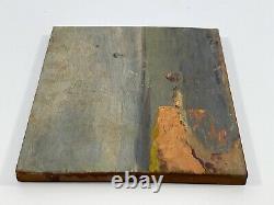 Oil On Panel Wood Theme Marin Xixeme Pointe De Larmor Bretagne D91 B1068