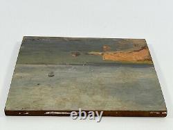 Oil On Panel Wood Theme Marin Xixeme Pointe De Larmor Bretagne D91 B1068