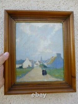 Oil On Wood Alexandre Gaillard Deschamps Saint Julien Quiberon Morbihan