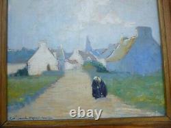 Oil On Wood Alexandre Gaillard Deschamps Saint Julien Quiberon Morbihan