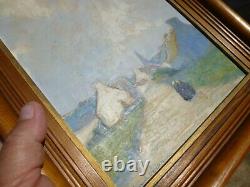 Oil On Wood Alexandre Gaillard Deschamps Saint Julien Quiberon Morbihan