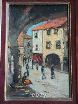 Oil On Wood By Maurice Vaumousse 1876-1961 Como Italy