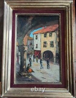 Oil On Wood By Maurice Vaumousse 1876-1961 Como Italy