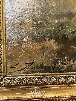 Oil On Wood Galien-laloue Signed L. Dupuy 19th