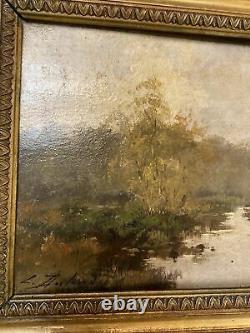 Oil On Wood Galien-laloue Signed L. Dupuy 19th