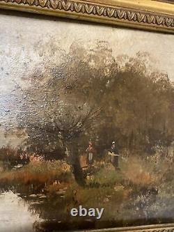 Oil On Wood Galien-laloue Signed L. Dupuy 19th