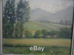 Oil On Wood Mount St. Odile Signed Paul Spindler Alsace