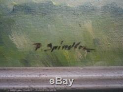 Oil On Wood Mount St. Odile Signed Paul Spindler Alsace