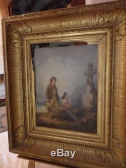 Oil On Wood Signed A. Delacroix