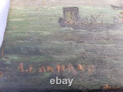 Oil On Wood Venice Signed Alain Bonnaud, End 18th (artist Cote Akoun)